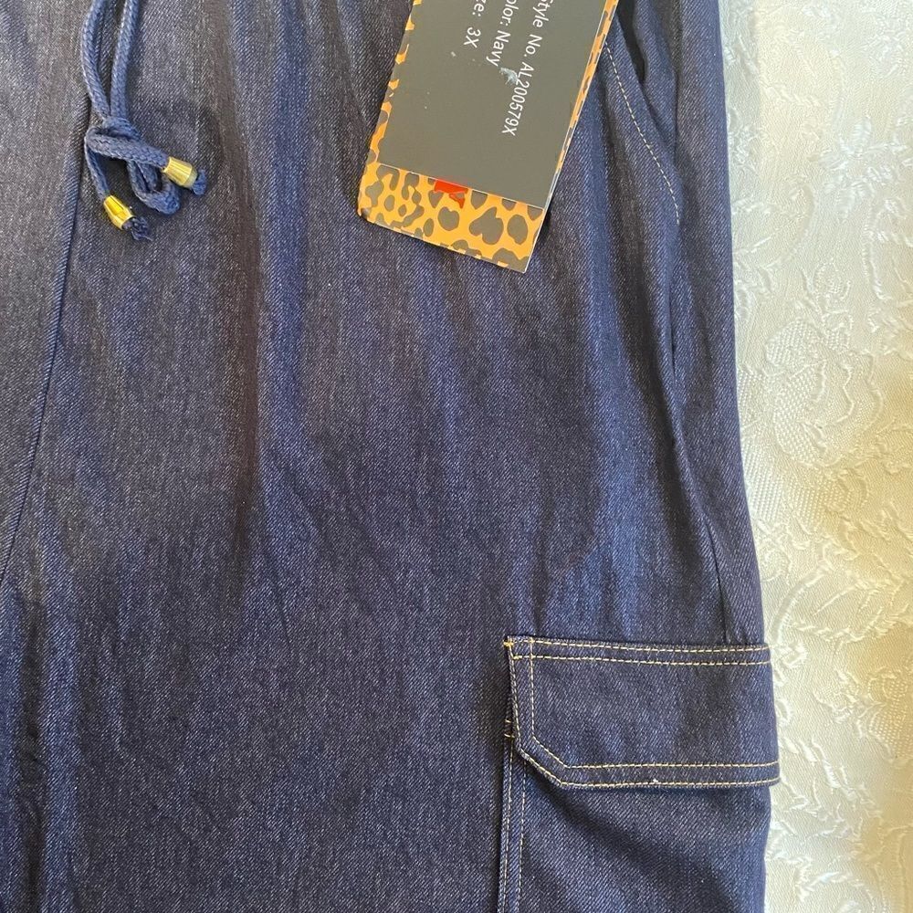 🛍Bae City Women’s Size:3X Color Navy drawstring pants - Picture 11 of 14